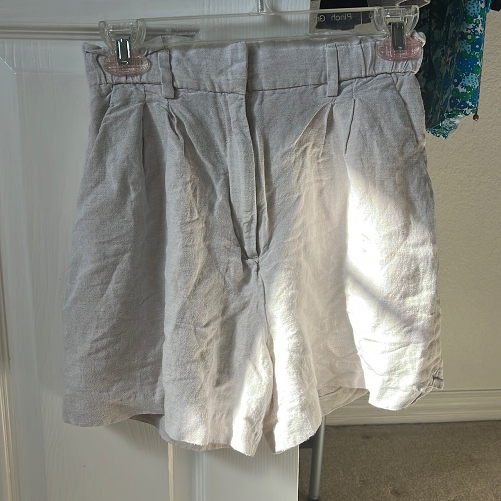 High waist FLATTERING Linen Shorts